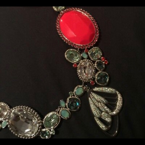 Swarovski Ribbon.Statement Butterfly Necklace - Picture 5 of 5